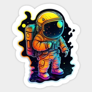 Colorful melting Astronaut Sticker #2 Sticker